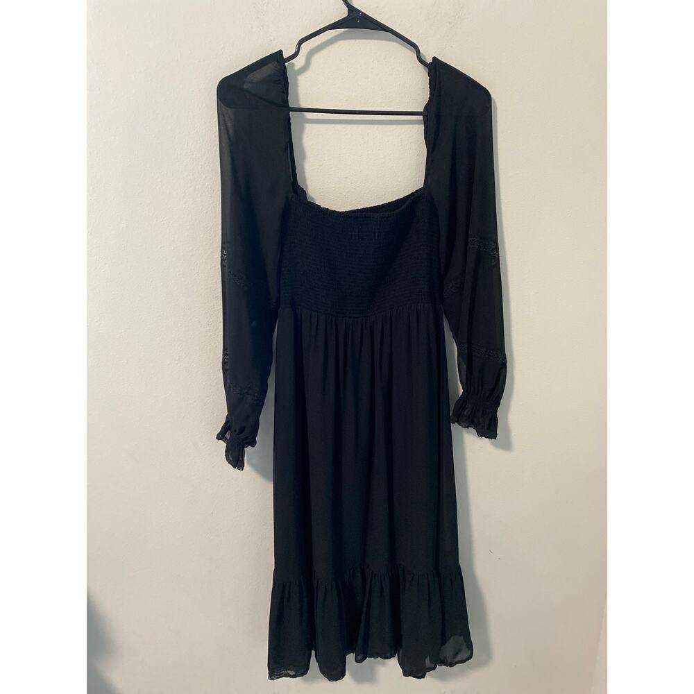 Wilfred Tempest Smocked Dress Black Size Small - Picture 6 of 6